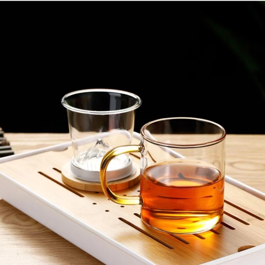 【汀和大福】觀山泡茶杯辦公室玻璃過濾水杯